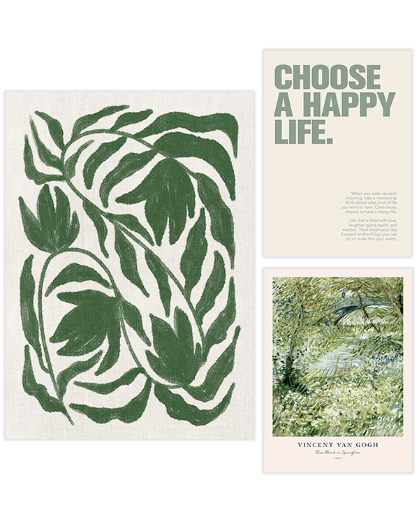 Набор плакатов «Зеленое ботаническое трио