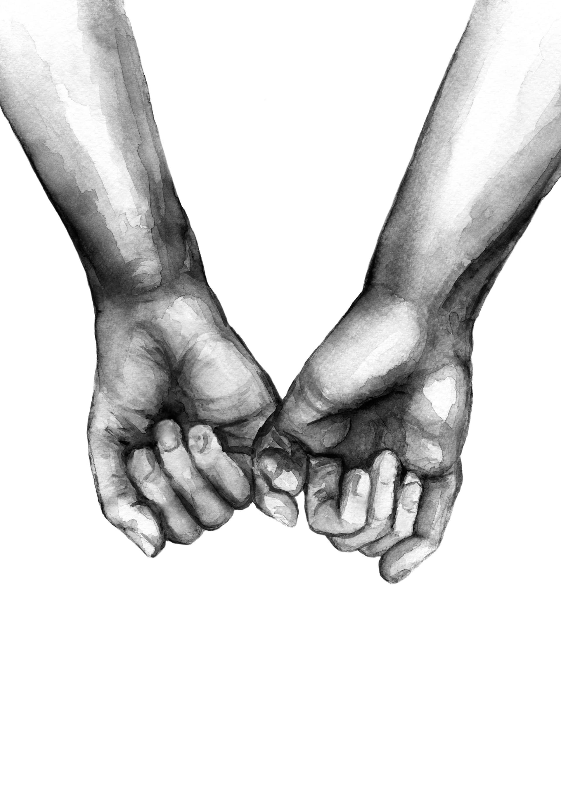 Watercolor Hands No3