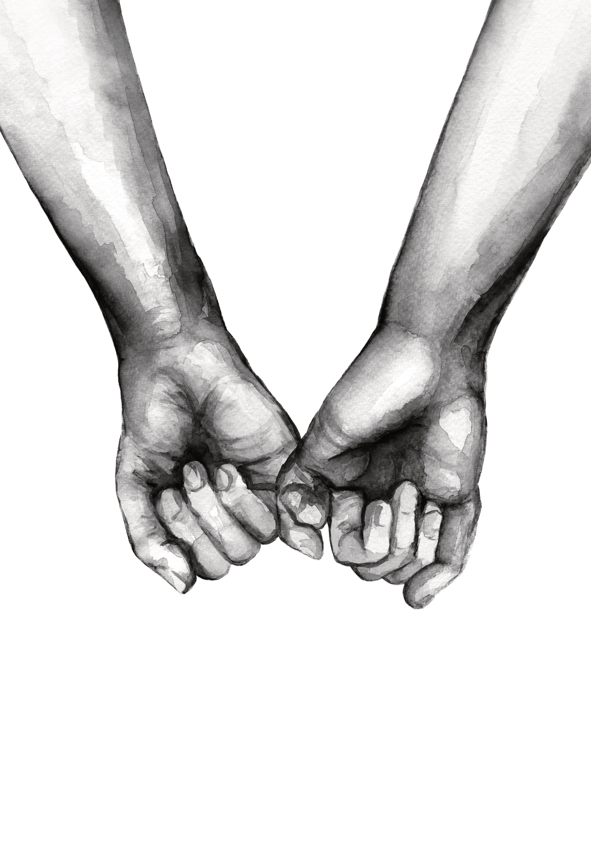 Watercolor Hands No3