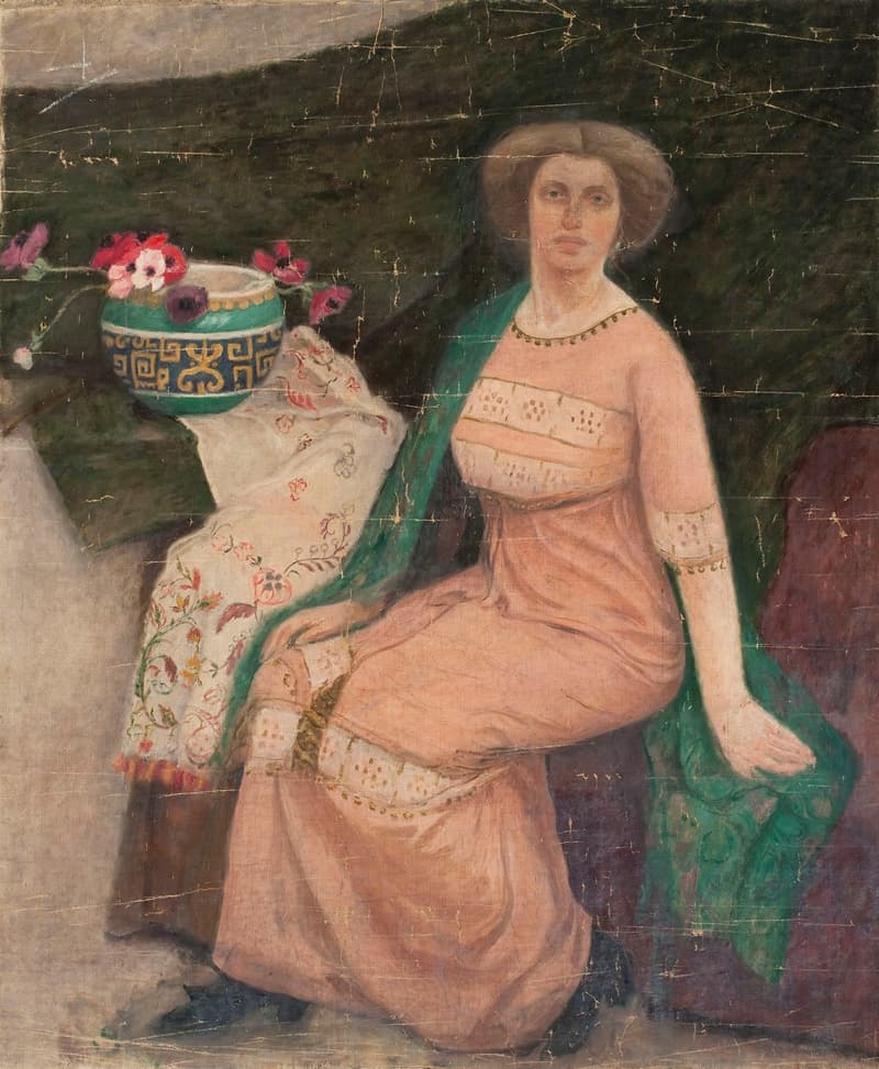 Портрет дамы в розовом платье (Ванда Поплавска)