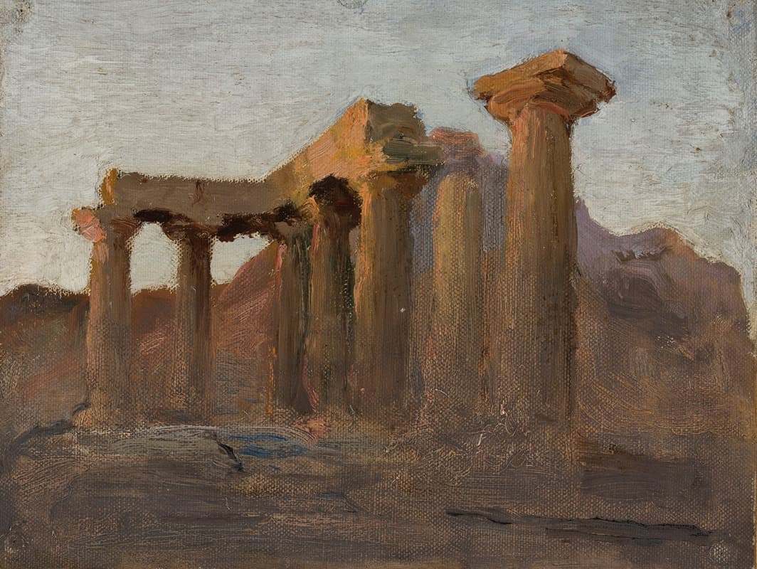 Храм Аполлона в Коринфе на рассвете. Из путешествия в Грецию