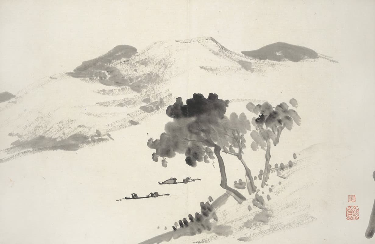 Альбом пятнадцати картин тушью, пл. 07