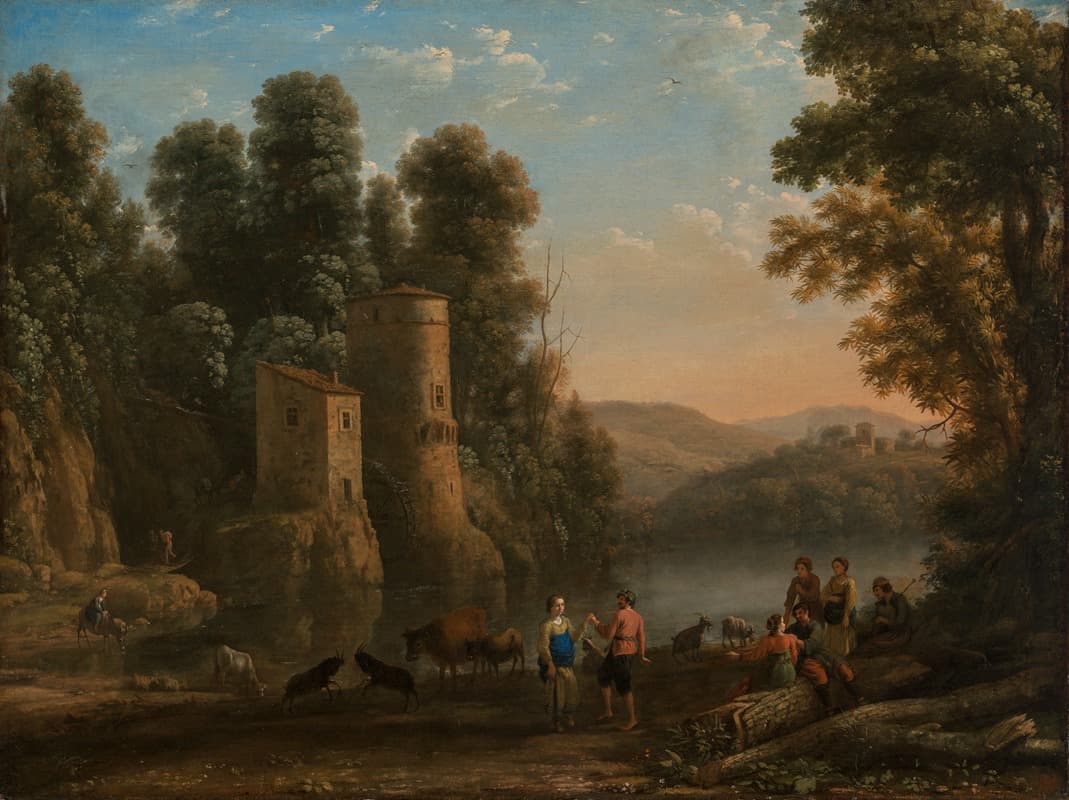 Ландшафт с пастухами (Танец на берегу)