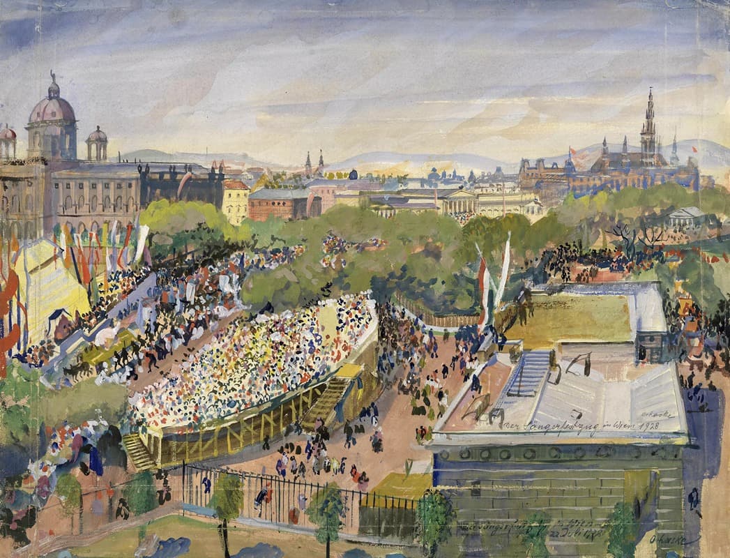 Праздничный парад певцов в Вене 22 июля 1928