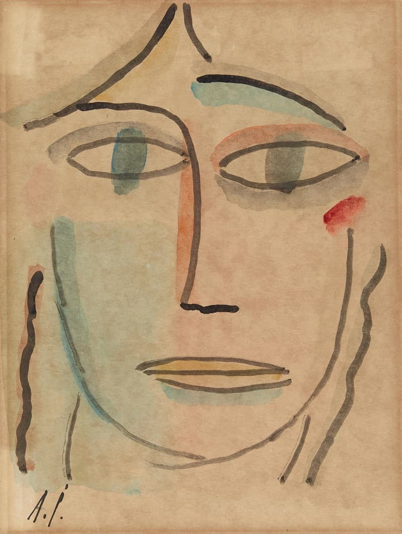 Женская голова с открытыми глазами