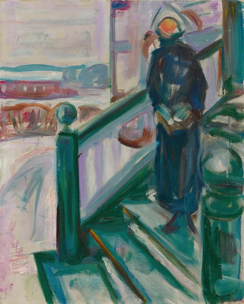 Женщина на веранде