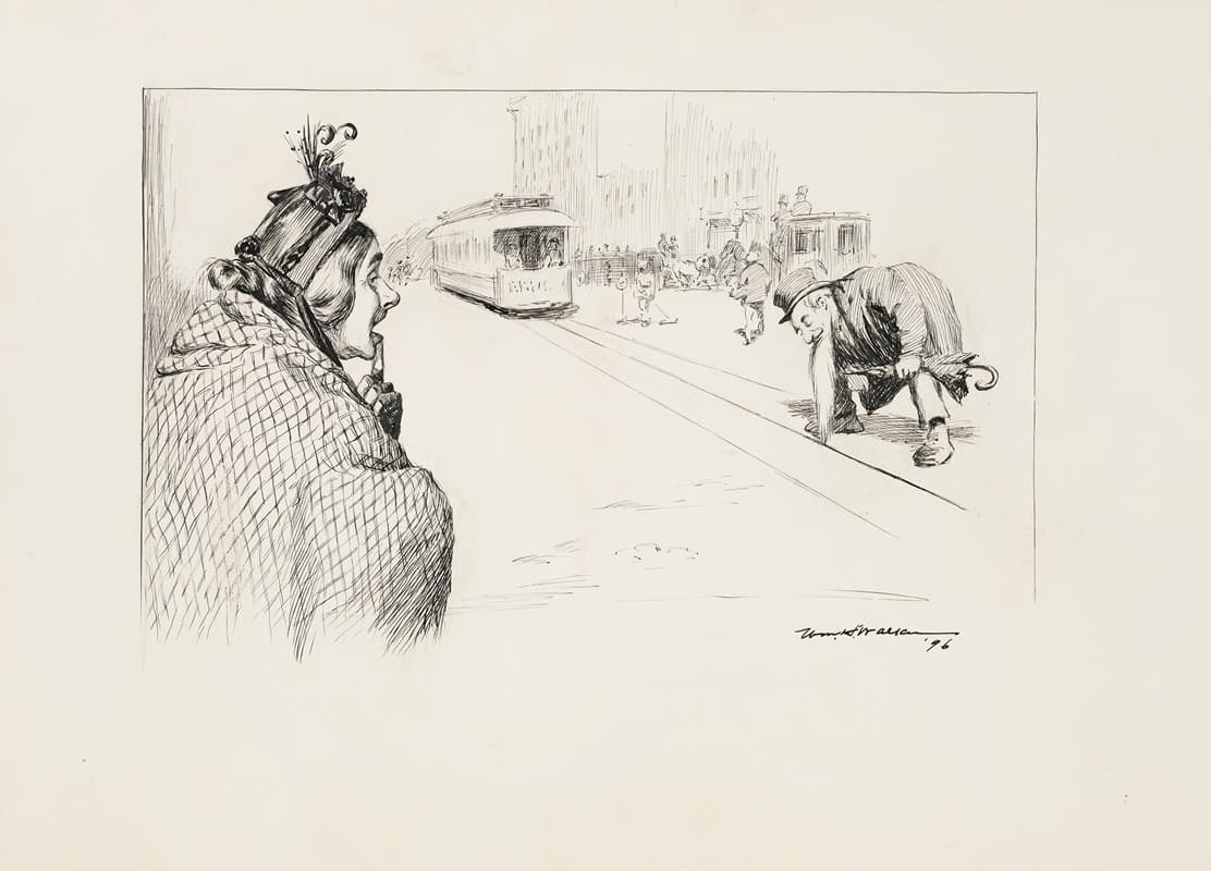 Борода мужчины застряла в рельсах трамвая.