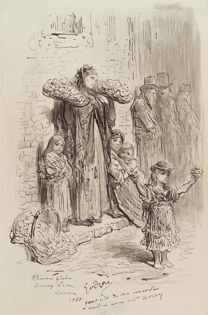 Flower girls Drury Lane London