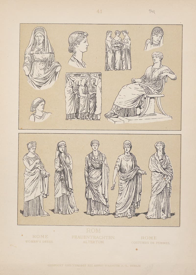 Рим; Женское платье