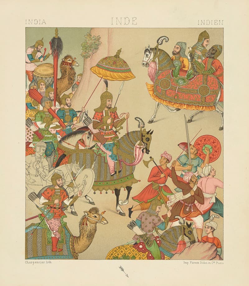 Военный костюм XVI века; император Могол, ведущий военную экспедицию