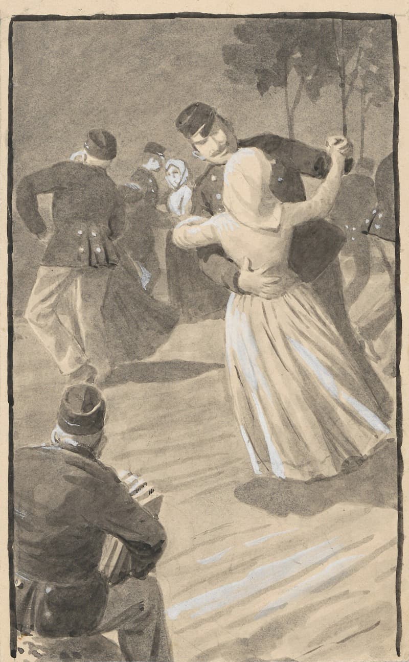 Пара танцует