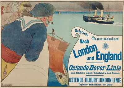Belgian National Railway To London and England by Анри Эвенепуль — digital art print download