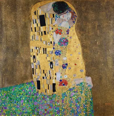 Поцелуй (влюбленные) by Густав Климт, 1908 — digital art print download