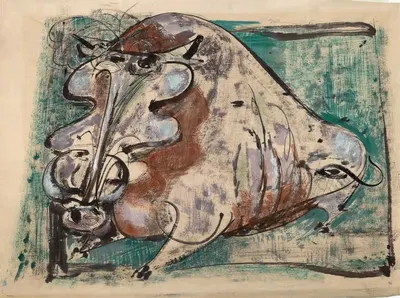 Бородавочник by Джон Гэллоуэй, 1950 — digital art print download