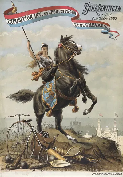 Exposition Int de Sport de Pêche et de Chevaux by Отто Эерелман, 1892 — digital art print download