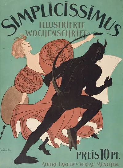 Simplicissimus, Illustrated Weekly by Томас Теодор Хейн — digital art print download