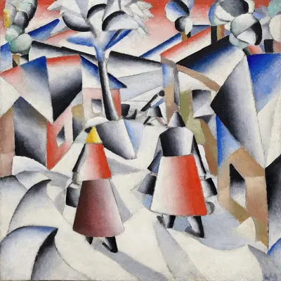 Morning in the Village after Snowstorm by Kazimir Malevich, 1912 — digital art print download