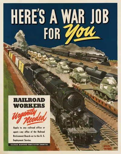 Here's a war job for you! by Adolph Treidler, 1944 — digital art print download