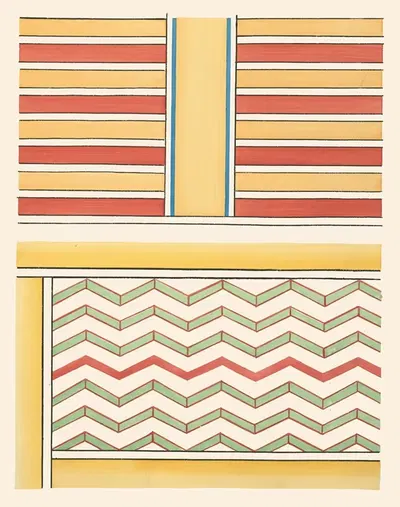 1. Потолок гробницы Анны (№ 81), 2. Потолок гробницы Тотнофера (№ 80) by Гюстав Жекиер, 1911 — digital art print download