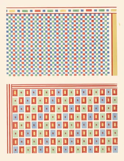 11. Потолок гробницы Д'аменеманта (№ 58), 12. Потолок гробницы Д'аменхеба (№ 90) by Гюстав Жекиер, 1911 — digital art print…