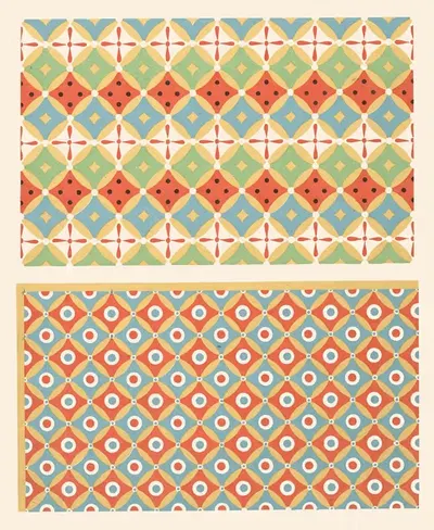 27. Потолок гробницы Нехт-Мина (№ 87), 28. Потолок гробницы № 91 (Аноним) by Гюстав Жекиер, 1911 — digital art print download