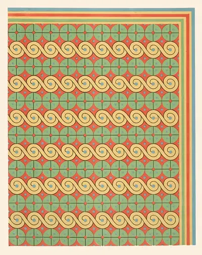 32. Потолок гробницы Па-Нехаси (Драх-Абуль-Негга) by Гюстав Жекиер, 1911 — digital art print download