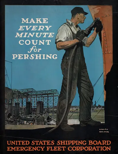 Make every minute count for Pershing by Adolph Treidler, 1917 — digital art print download