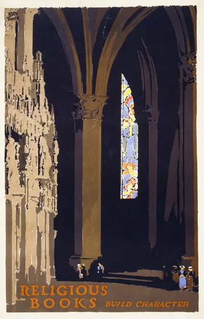Religious books build character by Adolph Treidler, 1925 — digital art print download