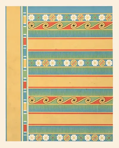Потолок гробницы Неси-па-Ноферхер (№ 68) by Гюстав Жекиер, 1911 — digital art print download
