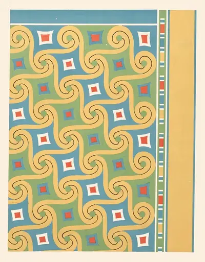 Потолок гробницы Неси-па-Ноферхер (№ 68) by Гюстав Жекиер, 1911 — digital art print download