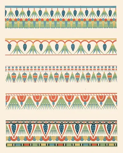 53. Фриз гробницы Аменхотепа (№ 90)… by Гюстав Жекиер — digital art print download