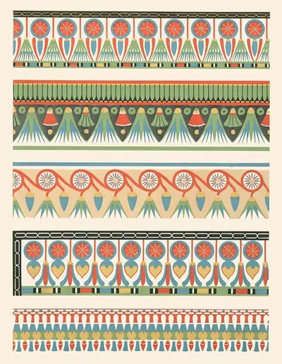 Фриз гробницы Себек-Хотепа (№ 63) by Гюстав Жекиер, 1911 — digital art print download