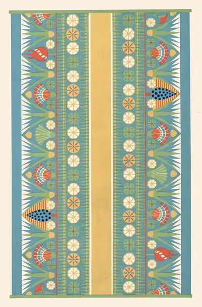 63. Фриз потолка гробницы Неси-па-Ноферхер (№ 68) by Гюстав Жекиер, 1911 — digital art print download