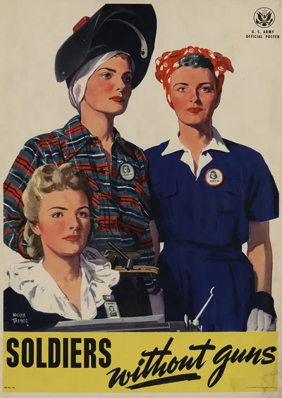 Soldiers without guns by Adolph Treidler, 1944 — digital art print download