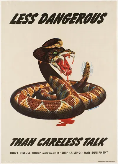 Less dangerous than careless talk by Albert Dorne, 1944 — digital art print download