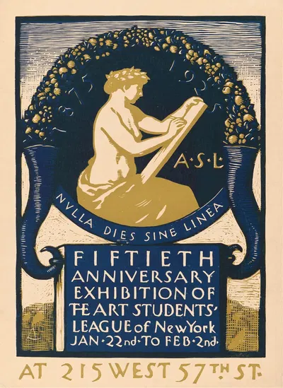 Fiftieth anniversary exhibition of the Art Students' League of New York by Артур Аллен Льюис, 1925 — digital art print…