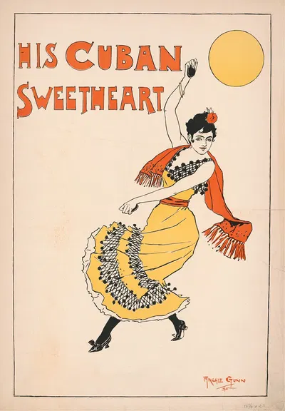 His Cuban sweetheart by Archie Gunn, 1895 — digital art print download