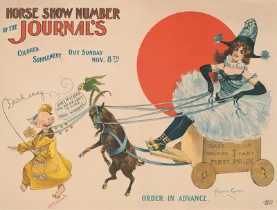 Horse show number of the Journal's colored supplement by Archie Gunn, 1896 — digital art print download