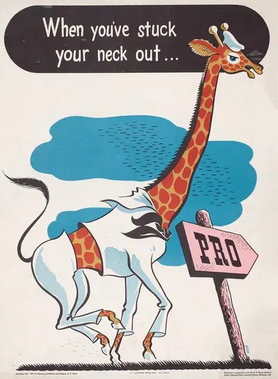 When you've stuck your neck out by Bode, 1944 — digital art print download