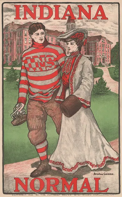 Indiana normal by Бристоу Адамс, 1903 — digital art print download