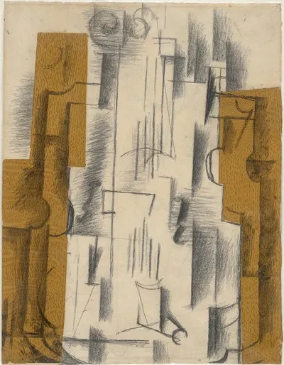 Nature morte au violon (Still Life with a Violin) by Georges Braque, 1912 — digital art print download