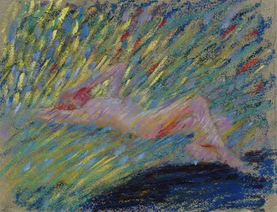 Обнаженная лежащая женская модель by Мария Виик, 1904 — digital art print download