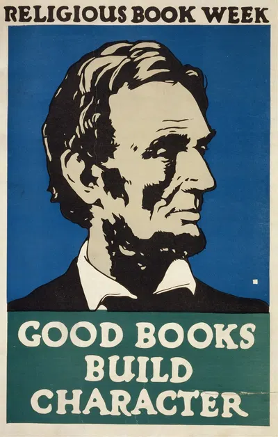 Religious book week. Good books build character by Чарльз Баклс Фоллс, 1917 — digital art print download