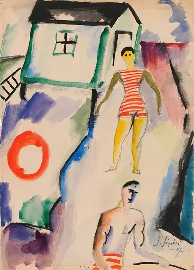 Beach by Sulho Sipilä, 1917 — digital art print download