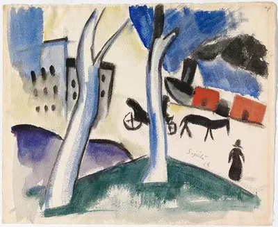 City View by Sulho Sipilä, 1918 — digital art print download