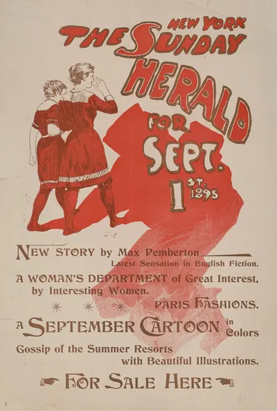 The New York Sunday Herald for Sept. 1st 1895 by Charles Hubbard Woodbury, 1895 — digital art print download