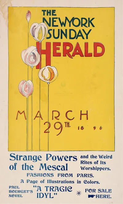 The New York Sunday Herald, March 29th 1896 by Charles Hubbard Woodbury, 1896 — digital art print download