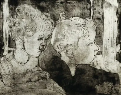 Kaspar und Judith II by Albert Müller, 1925 — digital art print download