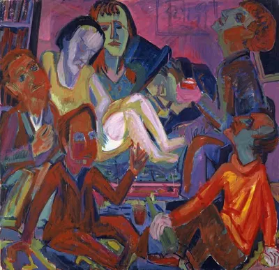 Party in the Studio by Hermann Scherer, 1925 — digital art print download