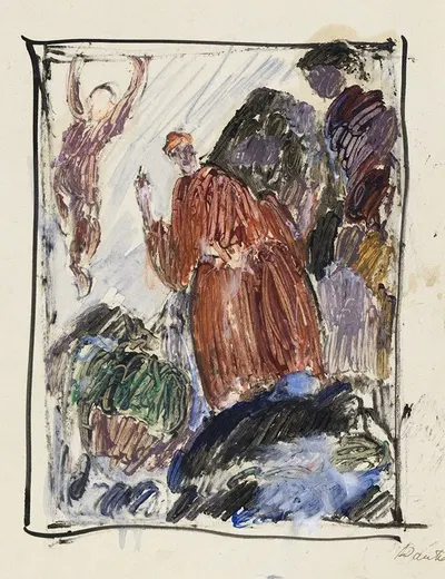 Изучение по картине художника 'Данте (пророки, опус 1)', 1912-13 by Йенс Адольф Ерихау, 1913 – 1914 — digital art print…